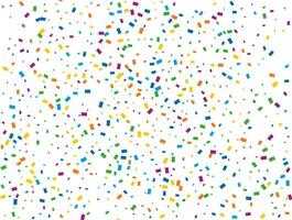 Birthday Rectangular Confetti. Light Rainbow glitter confetti background. Colored festive texture. vector