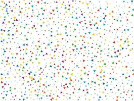 Triangular Rainbow  Confetti. Rainbow glitter confetti background. Vector illustration.