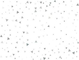 Light silver Triangular glitter confetti background. White festive texture. vector