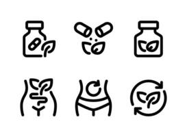 Simple Set of Healthy Living Vector Line Icons