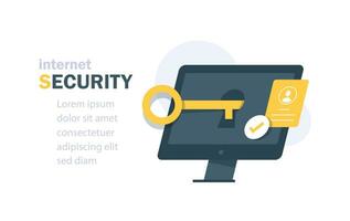 Concept is data security Access,Internet security,Data protection vector