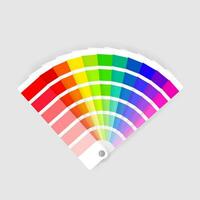 Color palette guide on transparent background vector