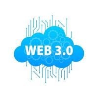 Web 3.0 is a new generation of the Internet. Internet blockchain technology. vector