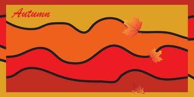 Background design with autumn theme vector