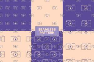 vector camera element seamless pattern collection