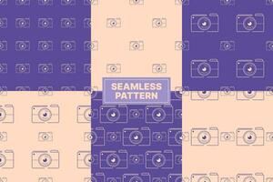 vector camera element seamless pattern collection