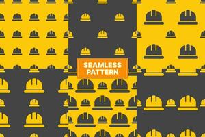 vector hard hat element seamless pattern collection