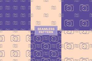 vector camera element seamless pattern collection