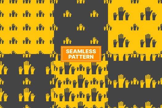 vector hands element seamless pattern collection