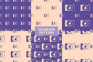 vector camera element seamless pattern collection