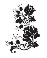 floral vines and leaves pattern for embroidery or cut out vector