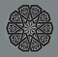 wall art demask circle arcane design best pattern vector
