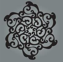 wall art demask circle arcane design best pattern vector