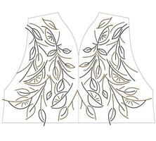 Leaf and Leaves Vector Illustration for Cut out pattern