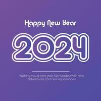 Happy new year 2024 design. Colorful premium vector design for poster, banner, greeting and new year 2024 celebration.