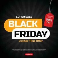 Black friday sale social media post banner eps vector file Black. friday sale promotion