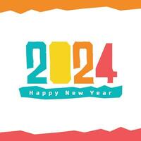 Happy new year 2024 design. Colorful premium vector design for poster, banner, greeting and new year 2024 celebration.