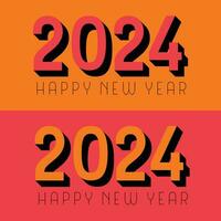 Happy new year 2024 design. Colorful premium vector design for poster, banner, greeting and new year 2024 celebration.