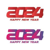 Happy new year 2024 design. Colorful premium vector design for poster, banner, greeting and new year 2024 celebration.