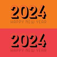 Happy new year 2024 design. Colorful premium vector design for poster, banner, greeting and new year 2024 celebration.