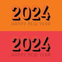 Happy new year 2024 design. Colorful premium vector design for poster, banner, greeting and new year 2024 celebration.