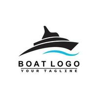 elemento de marca gráfico de vector de plantilla de diseño de logotipo de barco.