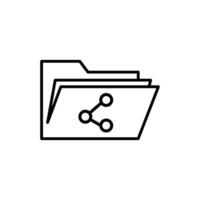 Document icon isolated on white background. Folder symbol modern, simple, vector, icon for website design, mobile app, ui. Vector Illustration