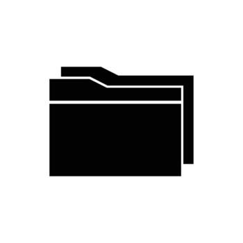 Document icon isolated on white background. Folder symbol modern, simple, vector, icon for website design, mobile app, ui. Vector Illustration