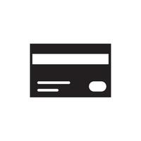 Debit payment icon in black solid flat design icon isolated on white background vector