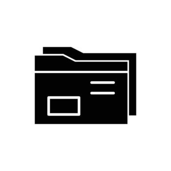 Document icon isolated on white background. Folder symbol modern, simple, vector, icon for website design, mobile app, ui. Vector Illustration