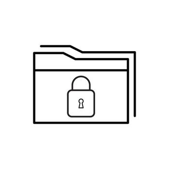 Document icon isolated on white background. Folder symbol modern, simple, vector, icon for website design, mobile app, ui. Vector Illustration