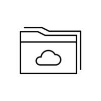 Document icon isolated on white background. Folder symbol modern, simple, vector, icon for website design, mobile app, ui. Vector Illustration