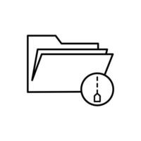 Document icon isolated on white background. Folder symbol modern, simple, vector, icon for website design, mobile app, ui. Vector Illustration