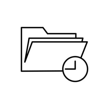 Document icon isolated on white background. Folder symbol modern, simple, vector, icon for website design, mobile app, ui. Vector Illustration