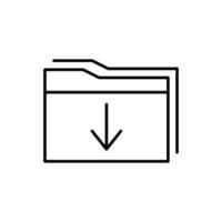Document icon isolated on white background. Folder symbol modern, simple, vector, icon for website design, mobile app, ui. Vector Illustration