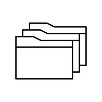 Document icon isolated on white background. Folder symbol modern, simple, vector, icon for website design, mobile app, ui. Vector Illustration