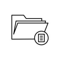 documento icono aislado en blanco antecedentes. carpeta símbolo moderno, simple, vector, icono para sitio web diseño, móvil aplicación, ui vector ilustración