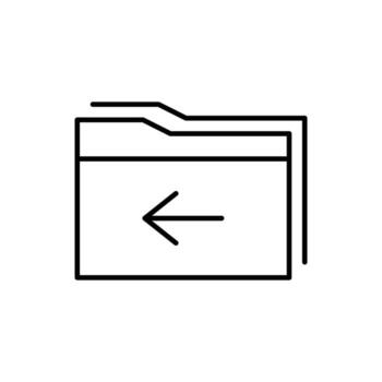 Document icon isolated on white background. Folder symbol modern, simple, vector, icon for website design, mobile app, ui. Vector Illustration