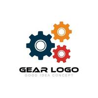 engranaje logo icono diseño vector