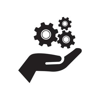 Installation and support icon, flat design best vector icon.