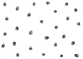 Doodle dots - seamless minimalistic vector black and white pattern with curved lines - abstract background.