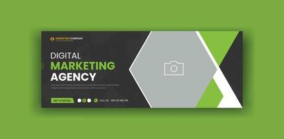 Digital Marketing Agency Social Media Cover Banner Template vector