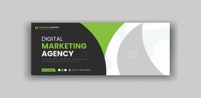 Digital Marketing Agency Social Media Cover Banner Template vector