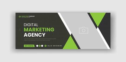 Digital Marketing Agency Social Media Cover Banner Template vector