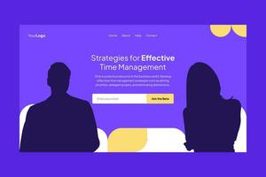 Simple Clean Minimalist Business Landing Page UI Kit Template vector