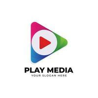 play media logo vector template