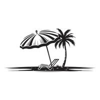 Beach View Icon vector