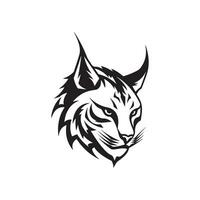 Modern Lynx Silhouette Logo vector