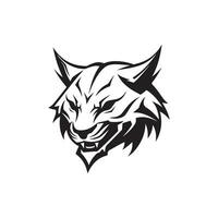 Modern Lynx Silhouette Logo vector