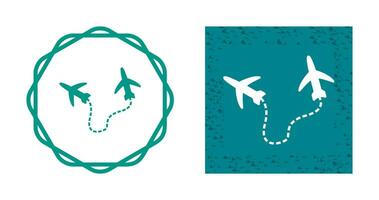 Round Travel Flights Vector Icon